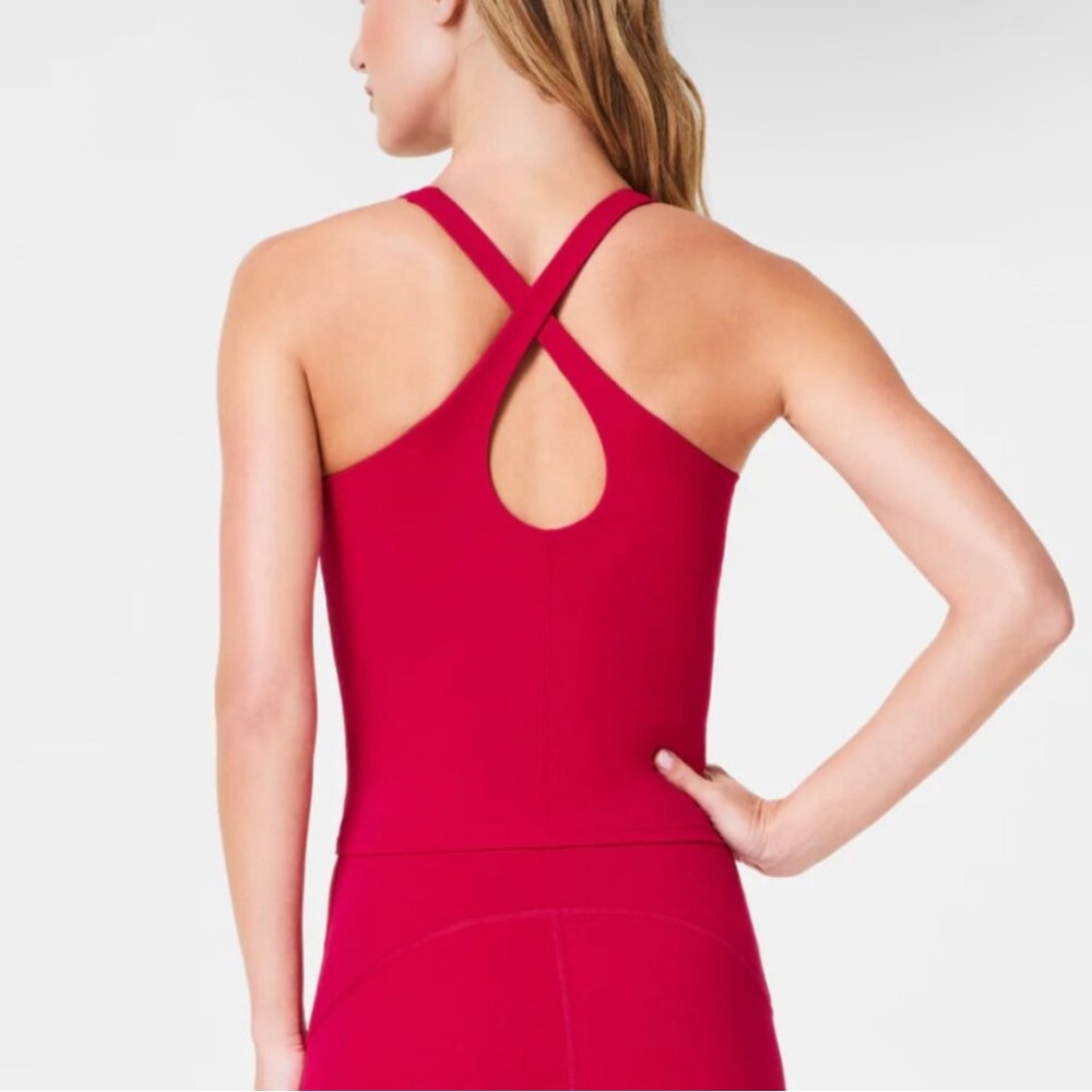 SPANX Bright Pink Crossback Tank Top